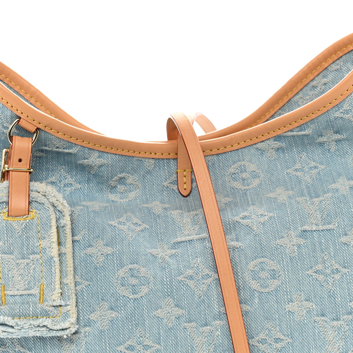 Louis Vuitton Monogram Denim CarryAll PM Sky Blue 8 of 10