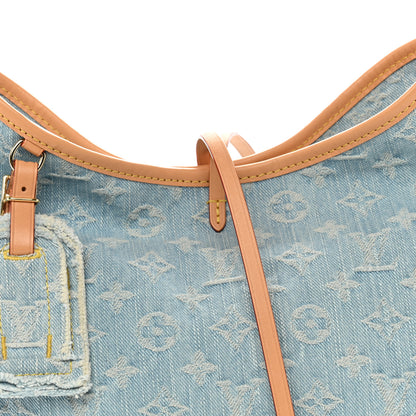 Louis Vuitton Monogram Denim CarryAll PM Sky Blue 8 of 10