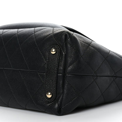 Chanel Sheepskin Caviar Quilted Large Shopping Tote Black 9 of 9