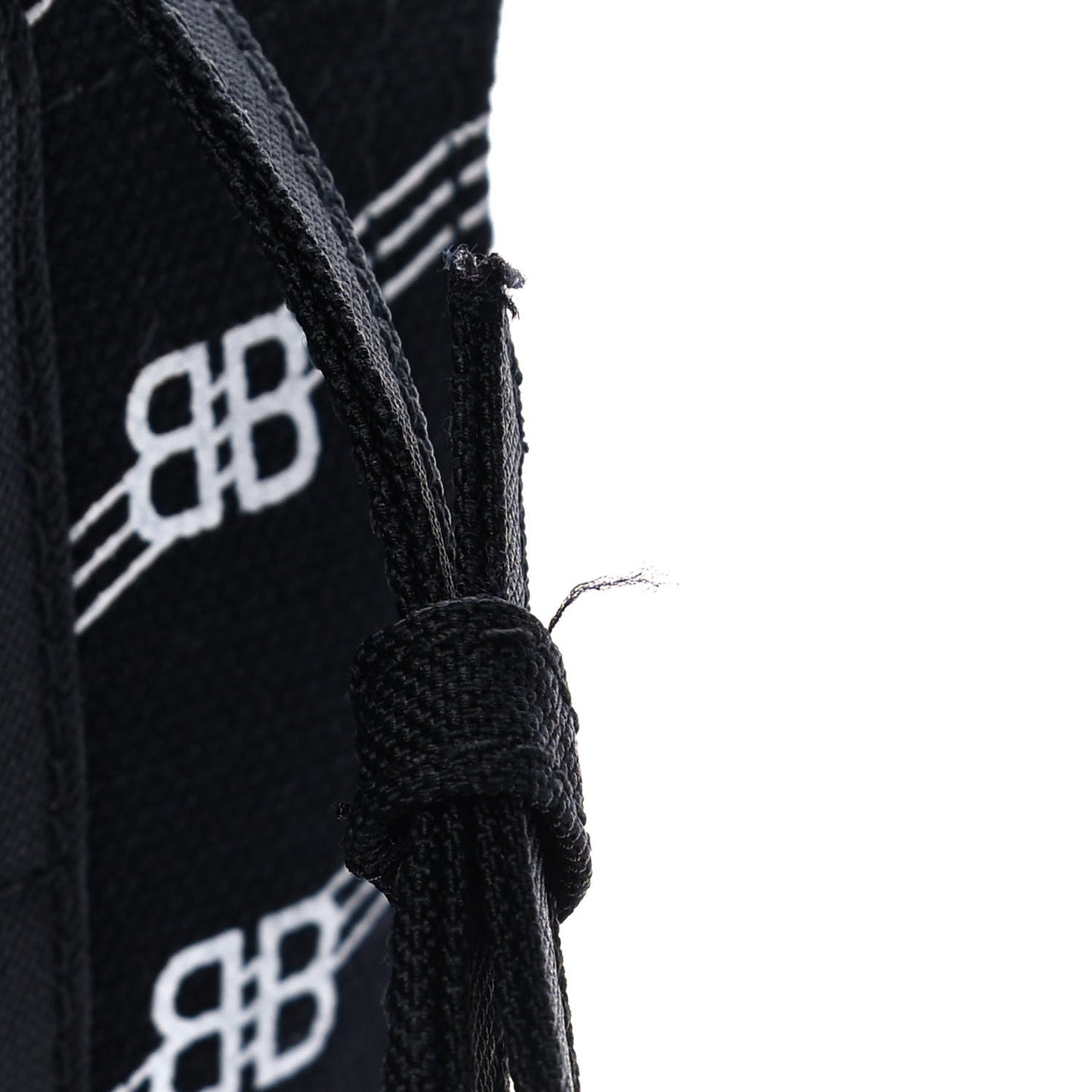 Cotton Canvas Diagonal BB Monogram Small Sharp Tote Black White