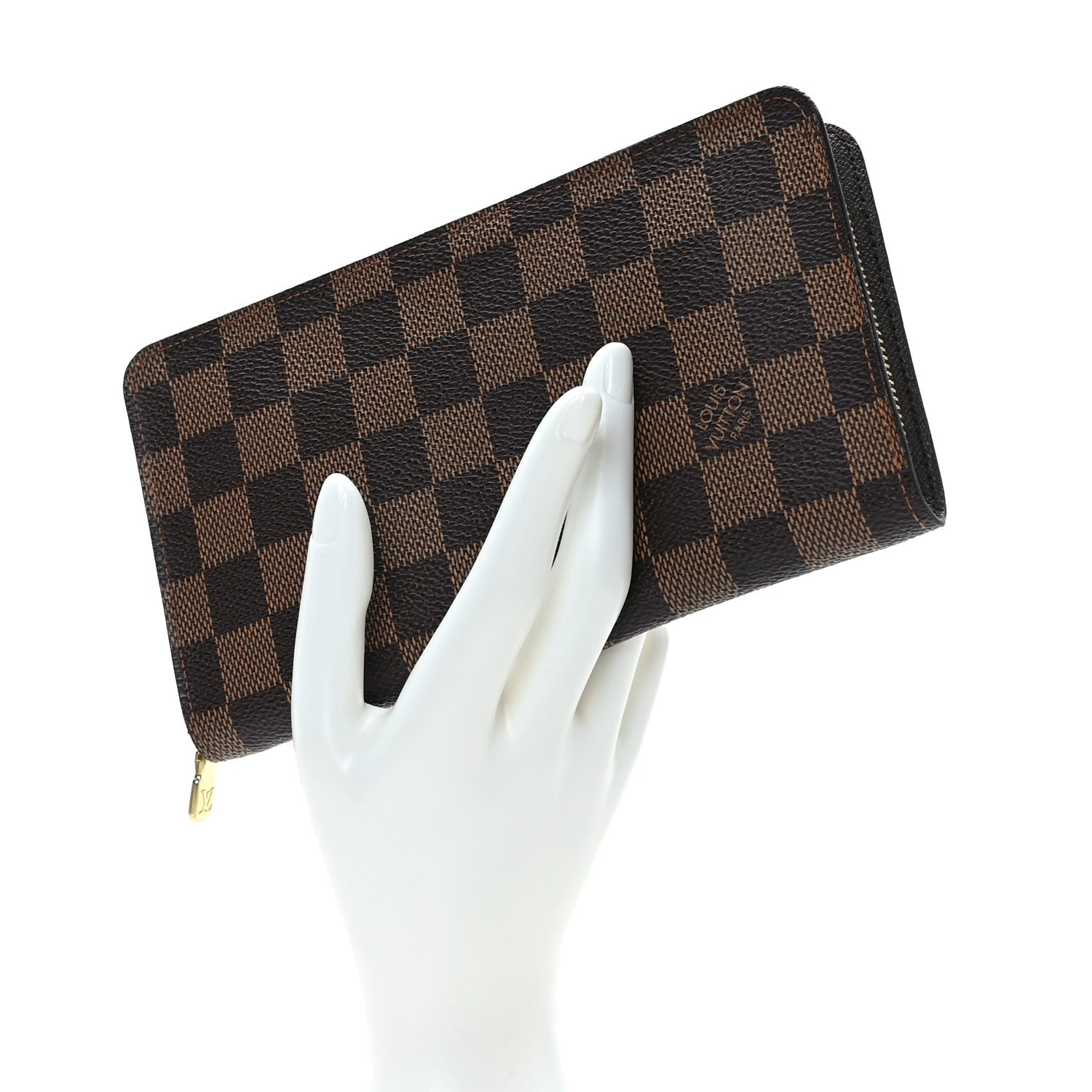 Louis Vuitton Damier Ebene Porte-Monnaie Zippe Zippy Wallet 2 of 6