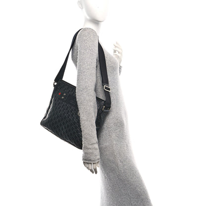 Gucci Guccissima Flat Messenger Bag Black 2 of 10