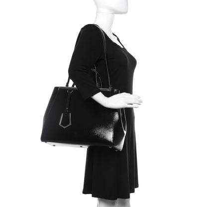 Fendi Patent Vitello Elite Regular 2Jours Tote Black 2 of 13