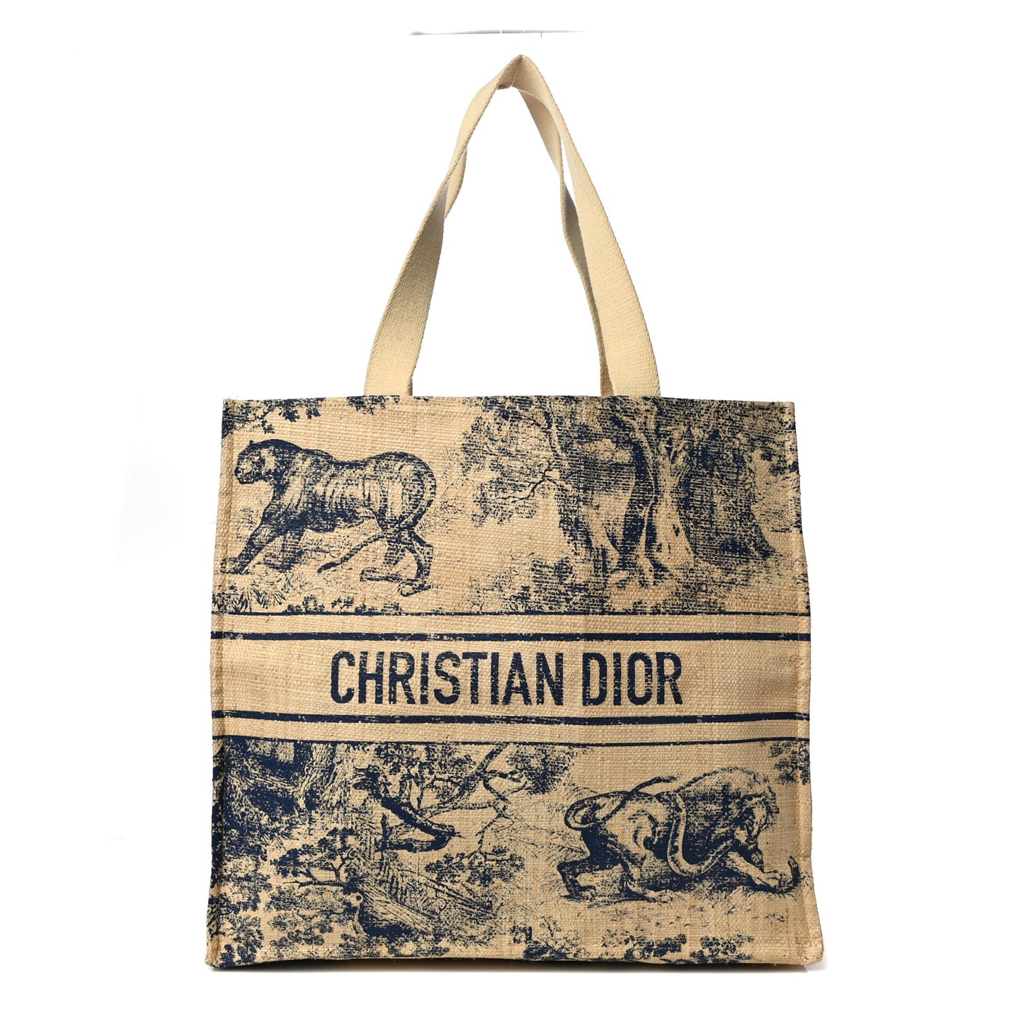Straw Dioriviera Tote Beige