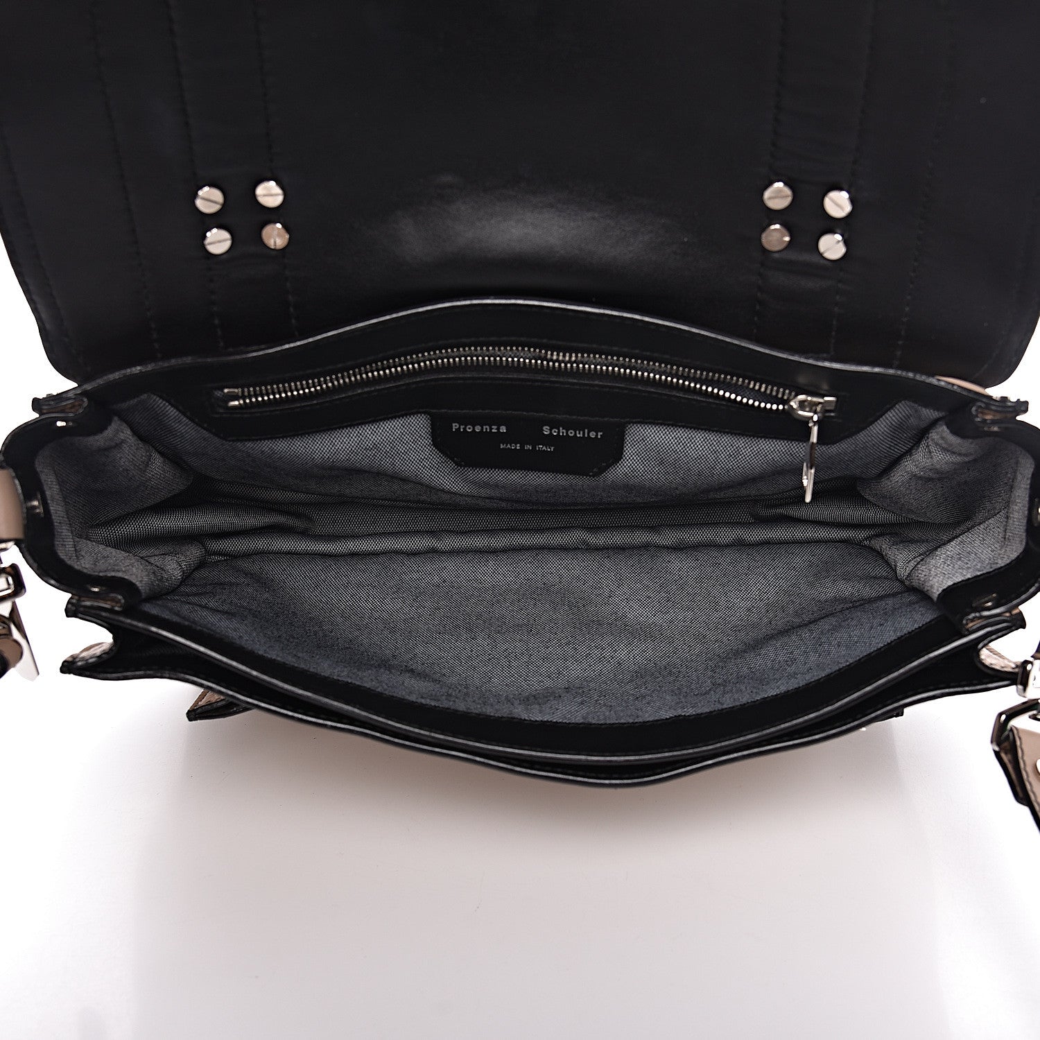Proenza Schouler Grained Calfskin Medium Contrast Stitch PS1 Satchel Sand 5 of 11
