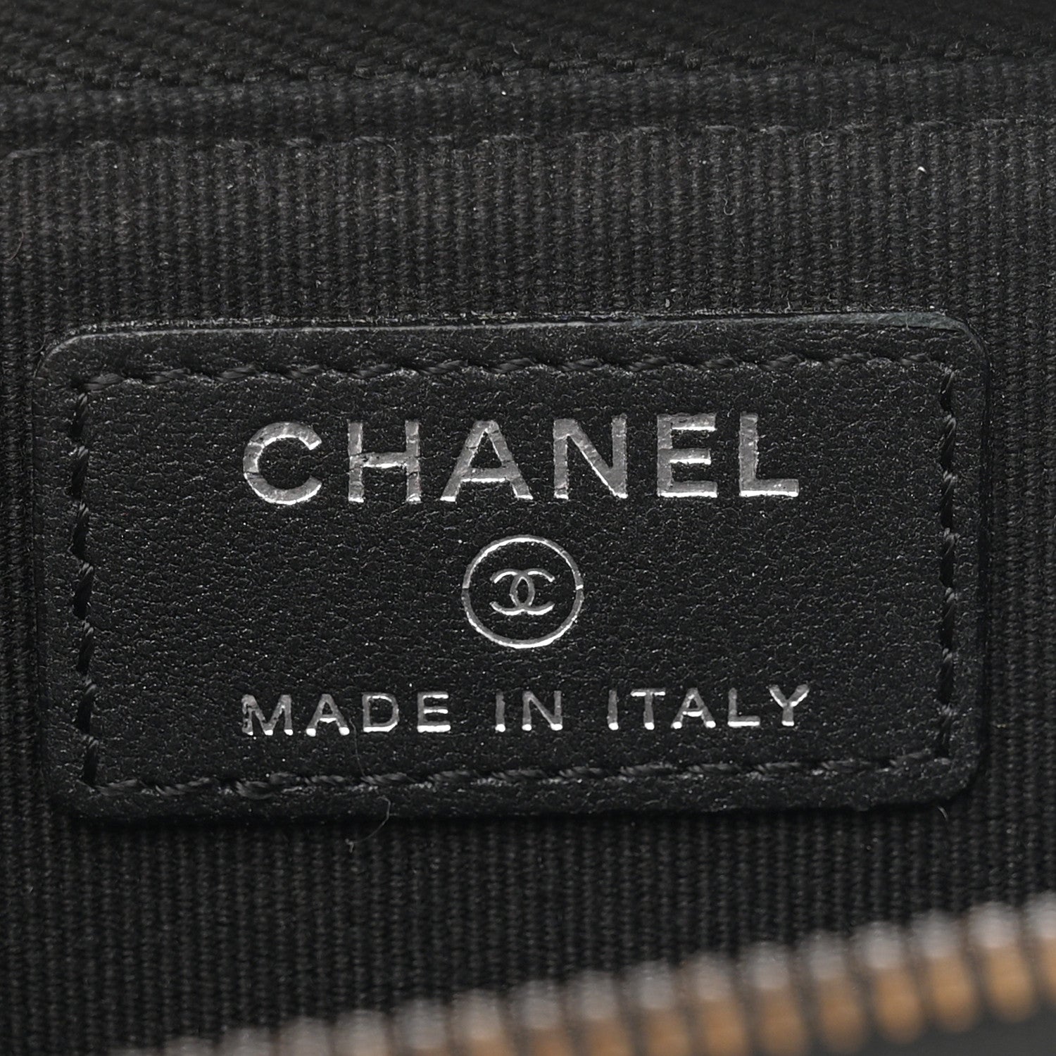 Chanel Pearly Lambskin Quilted Zip Card Holder So Black 6 of 8