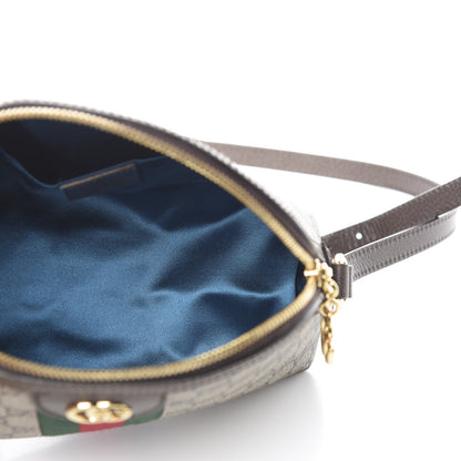 Gucci GG Supreme Monogram Textured Dollar Calfskin Web Small Ophidia Dome Shoulder Bag Beige Ebony New Acero 5 of 11
