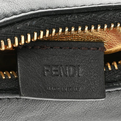 Fendi Vitello Grace Matte Nano Fendigraphy Hobo Charm Black 5 of 9