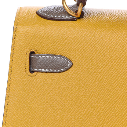 Hermes Epsom Horseshoe Kelly Sellier 25 Jaune Ambre Etoupe 16 of 34