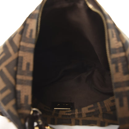 Fendi Zucca Cuoio Lucido Small Hobo Tobacco Moro 5 of 10