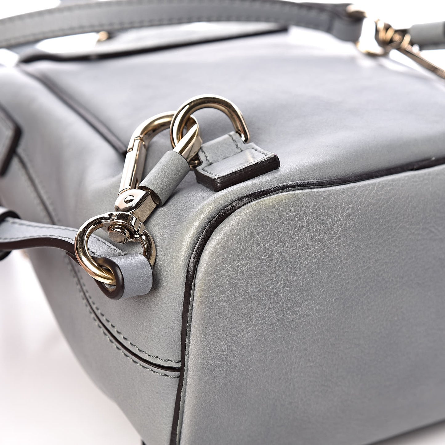 Suede Calfskin Mini Faye Backpack Cloudy Blue