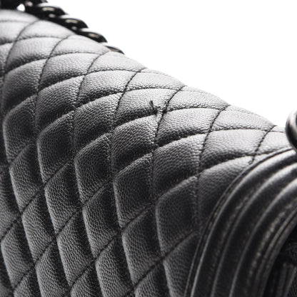 Chanel Caviar Quilted New Medium Boy Flap So Black 9 of 11
