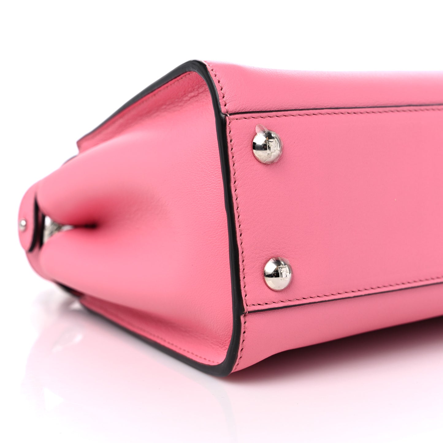 Vitello Seta Nappa Mini Plexi Handle Peekaboo Iconic Satchel Pink