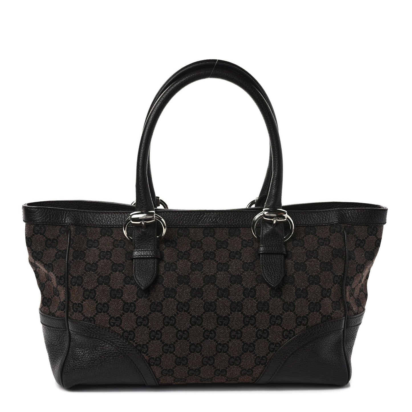 GG Monogram Small Tote Dark Brown