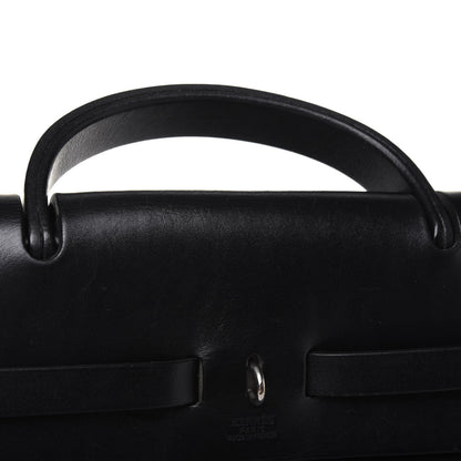 Hermes Toile Vache Calfskin Herbag 40 GM Black 26 of 30