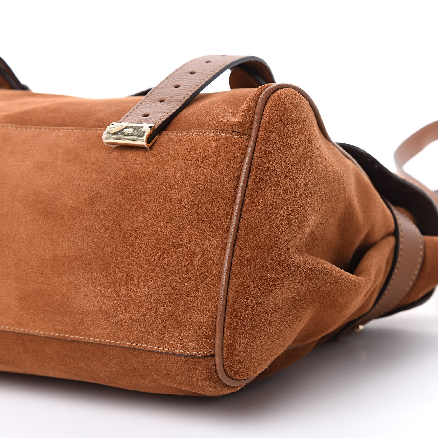 Mulberry Heavy Suede Alexa Tassel Satchel Oak 9 of 9