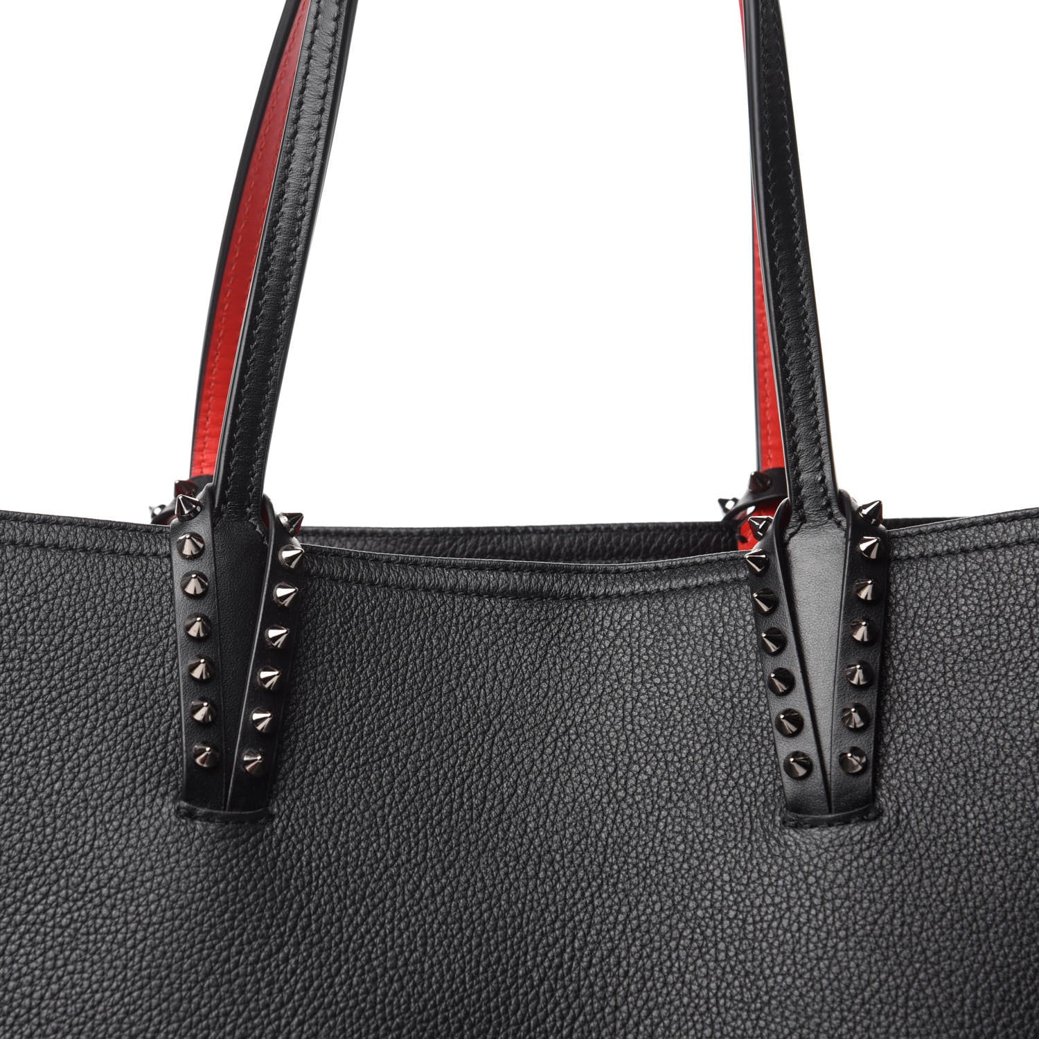 Christian Louboutin Calfskin Spikes East West Cabata Tote Black 10 of 10