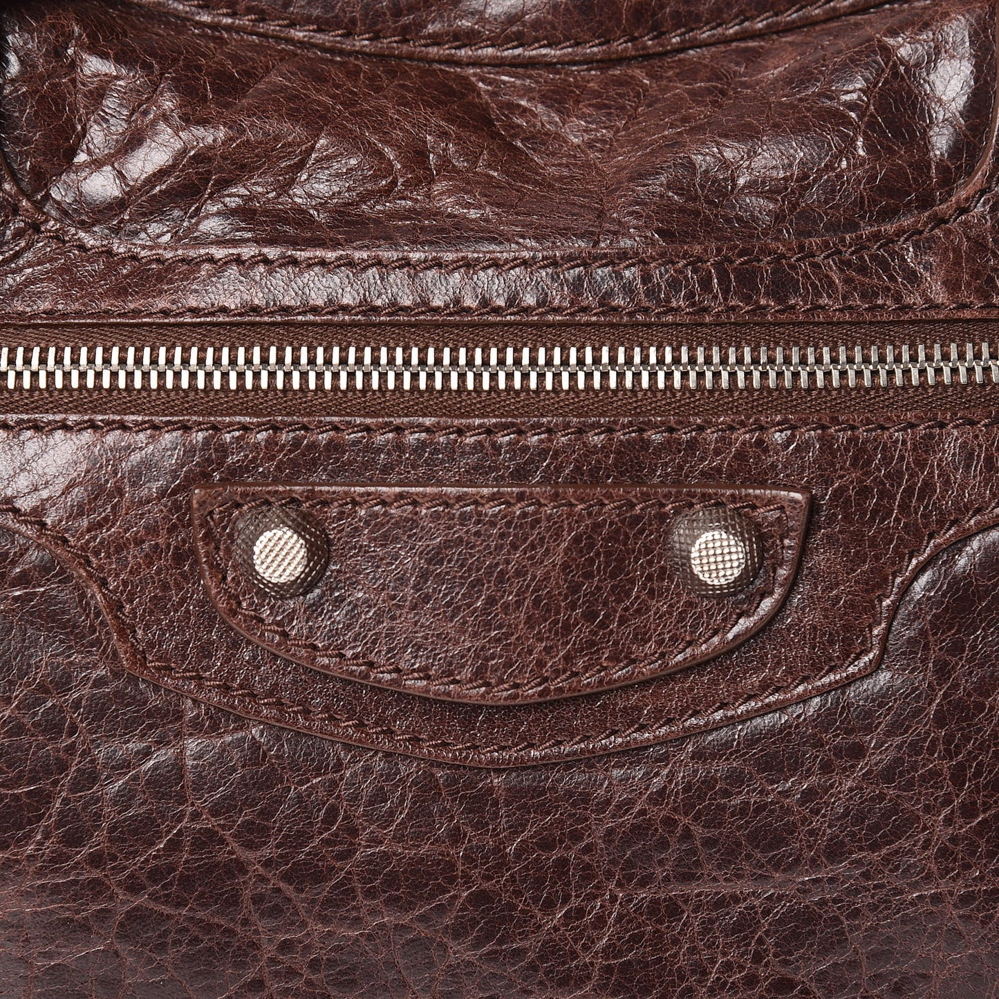 Agneau Giant 12 Silver Hardware City Cigare Fonce