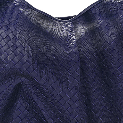 Bottega Veneta Embroidered Nappa Intrecciato Large Veneta Hobo Atlantic 9 of 13
