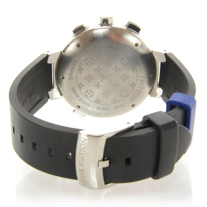 Louis Vuitton Stainless Steel Rubber 44mm Tambour Regatta Quartz Watch Blue 5 of 5