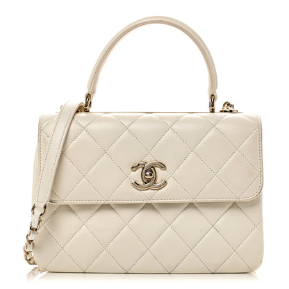 Chanel Lambskin Quilted Small Trendy CC Dual Handle Flap Bag White 1 of 10