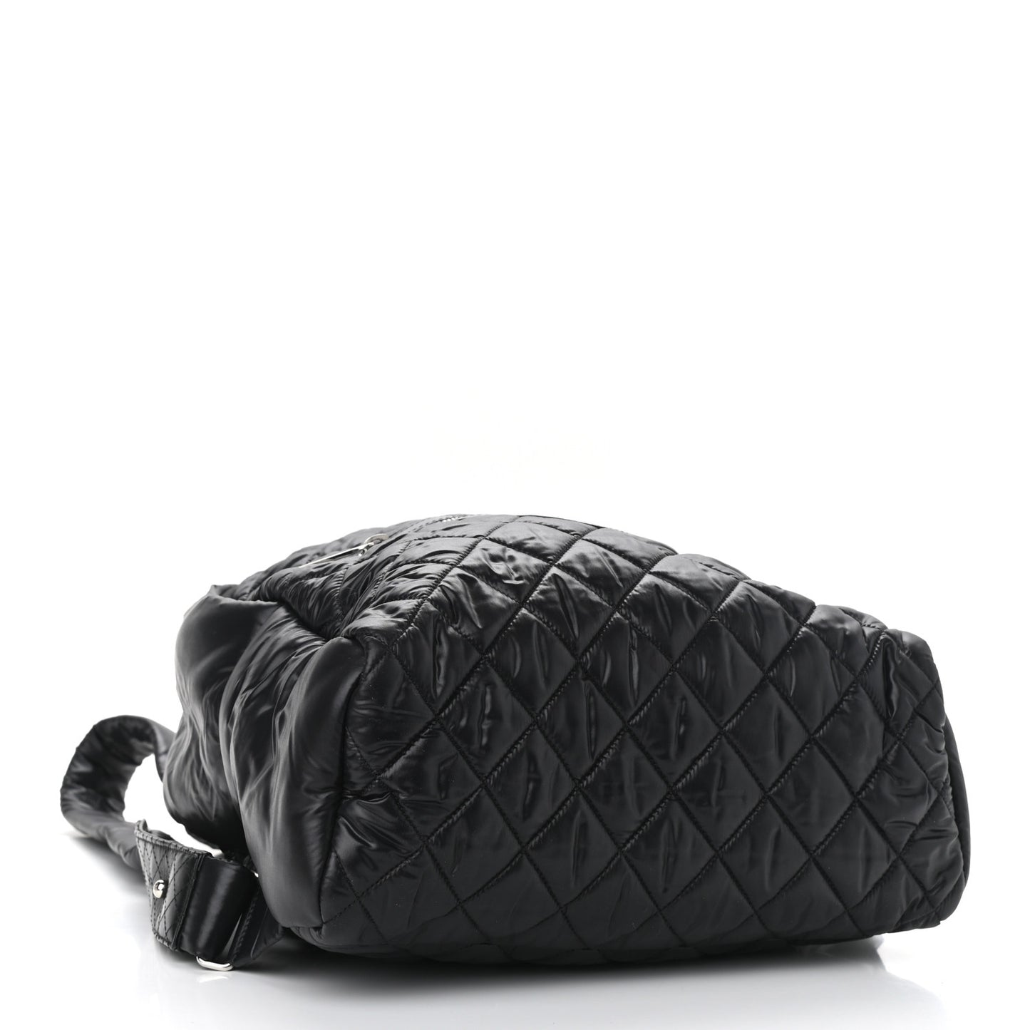 Nylon Quilted Coco Cocoon Backpack Black