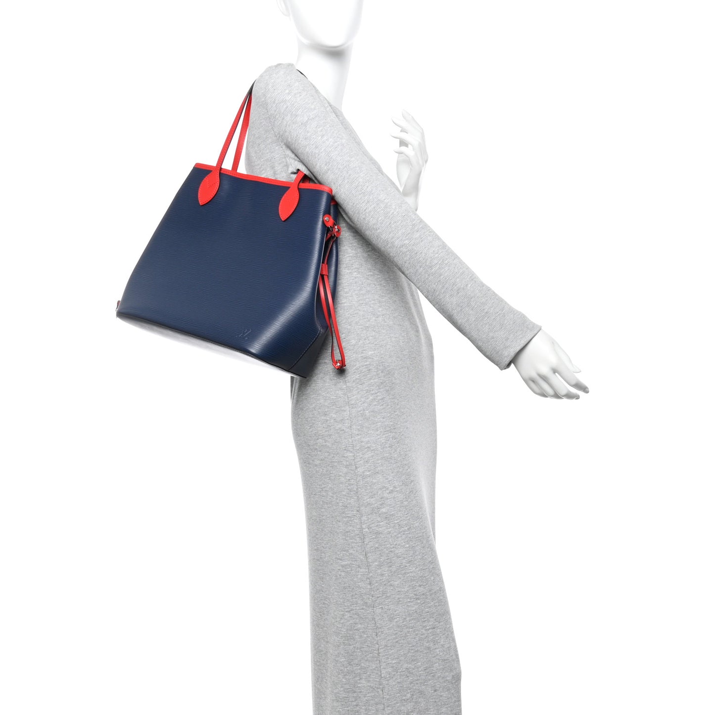 Epi Neverfull MM Indigo Coquelicot