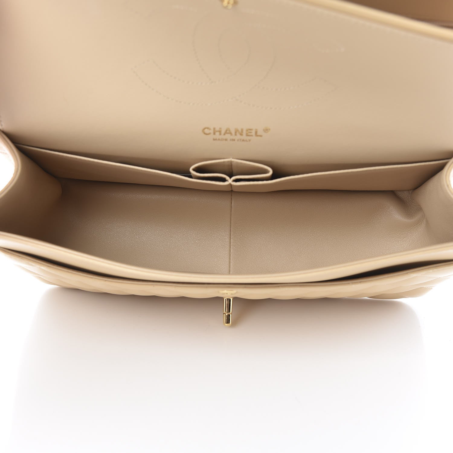 Chanel Lambskin Quilted Jumbo Double Flap Beige Clair 5 of 13