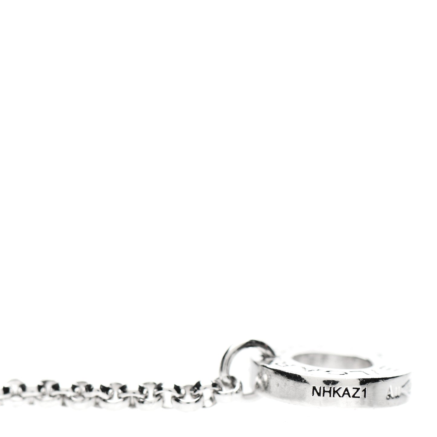 18K White Gold Diamond Small B.Zero1 Pave Pendant Necklace