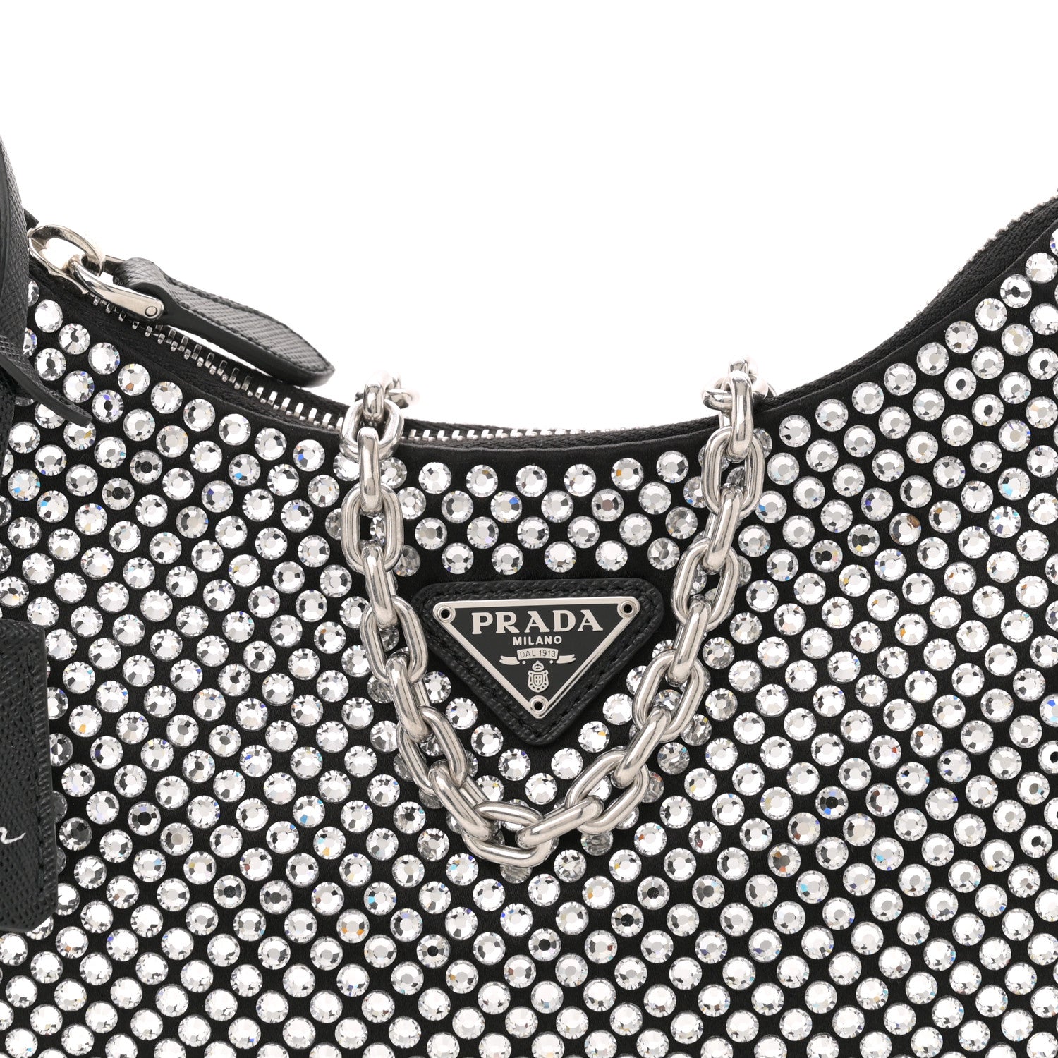 Prada Satin Crystal Re-Edition 2005 Shoulder Bag Cristal 7 of 10