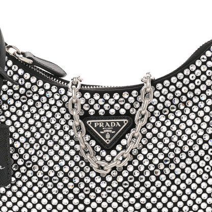 Prada Satin Crystal Re-Edition 2005 Shoulder Bag Cristal 7 of 10