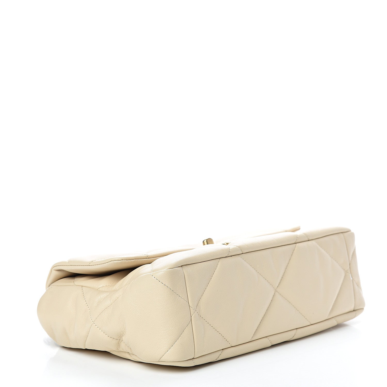 Chanel Goatskin Quilted Large 19 Flap Beige 3 of 10