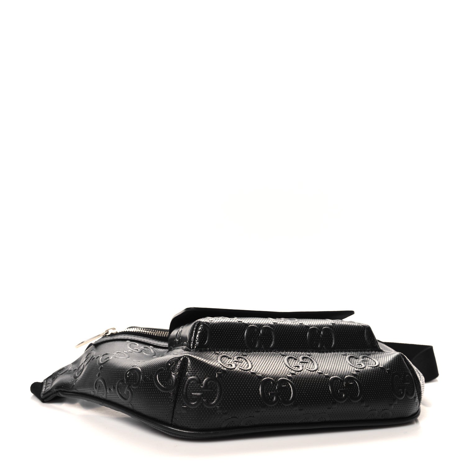 Gucci Calfskin GG Tennis Embossed Pocket Belt Bag Black 4 of 10