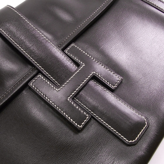 Vintage Leather Jige Portfolio Clutch Brown