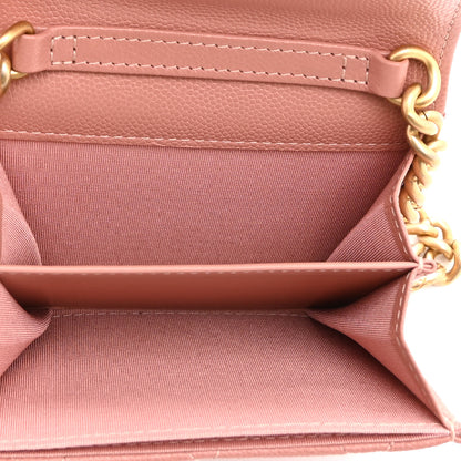 Chanel Caviar Quilted Bracelet On Chain Clutch Pink 5 of 11