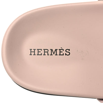 Hermes Suede Goatskin Womens Chypre Sandals 39 Rose Porcelaine 8 of 9
