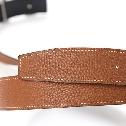 Hermes Box Togo Constance H Belt 95 Black Gold 5 of 6