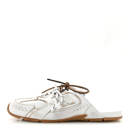 Miu Miu X NEW BALANCE Bleached Calfskin 530 SL Slip-On Sneakers Mules 39.5 White 1 of 9