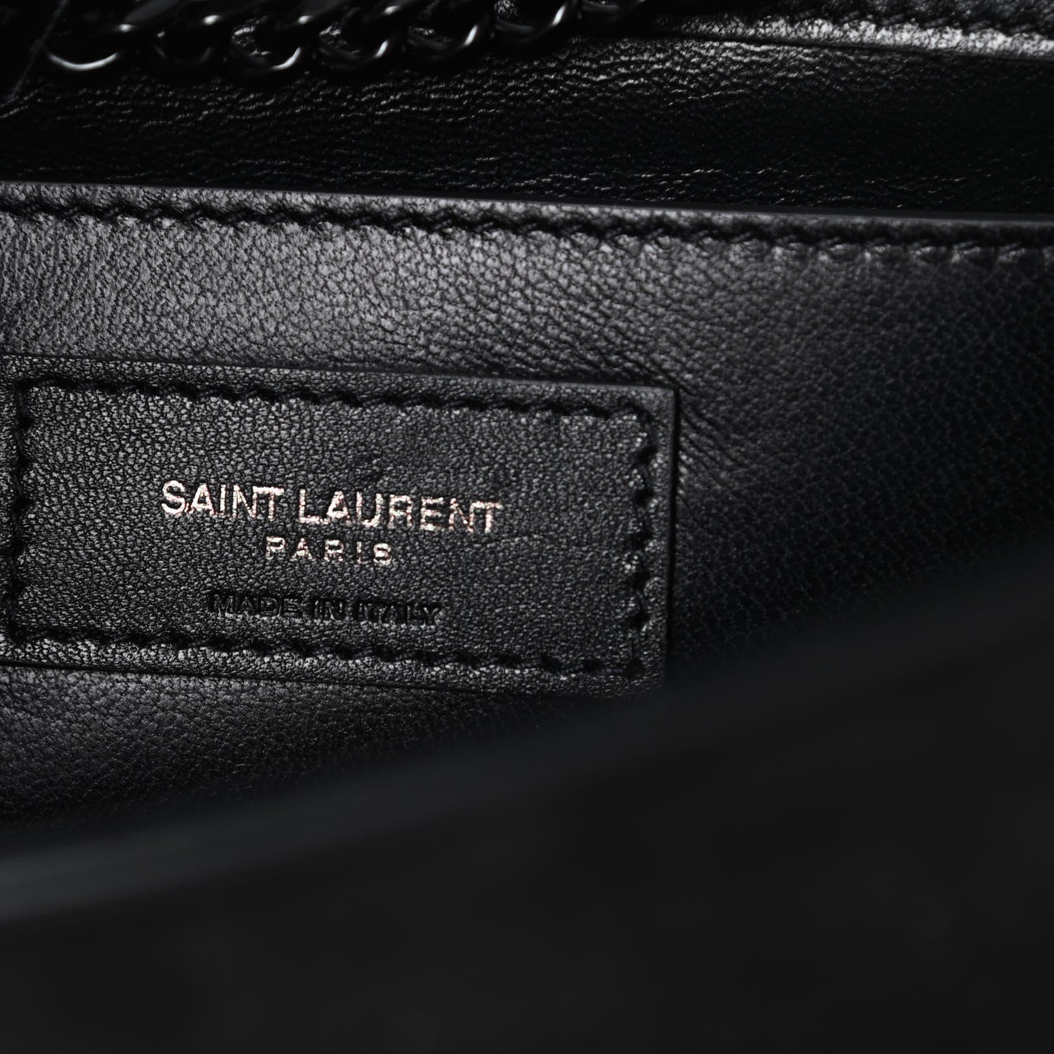 Saint Laurent Suede Crystal Small Classic Monogram Kate Satchel Black 6 of 11