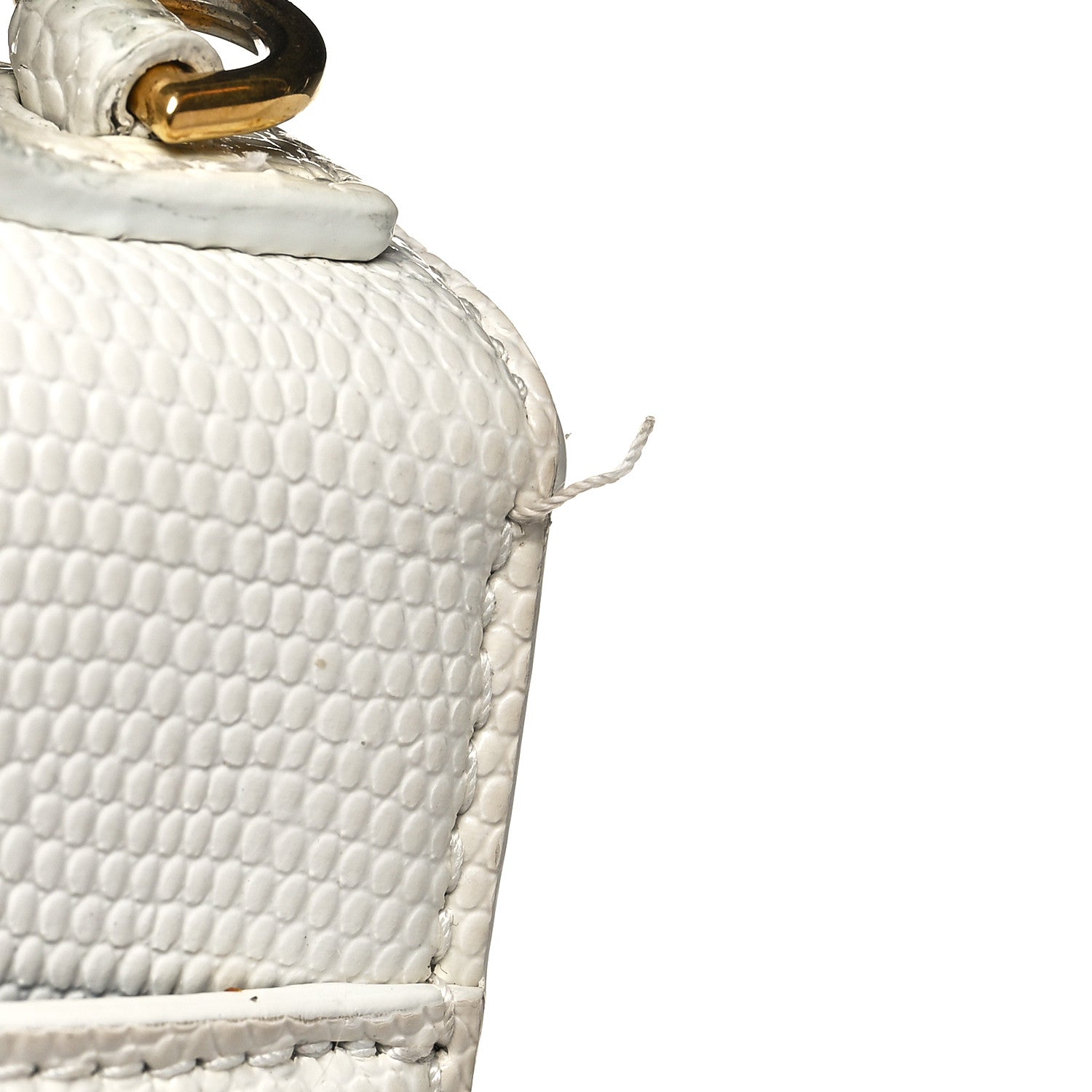 Balenciaga Patent Calfskin Lizard Embossed XS Sharp Top Handle Bag White 13 of 19