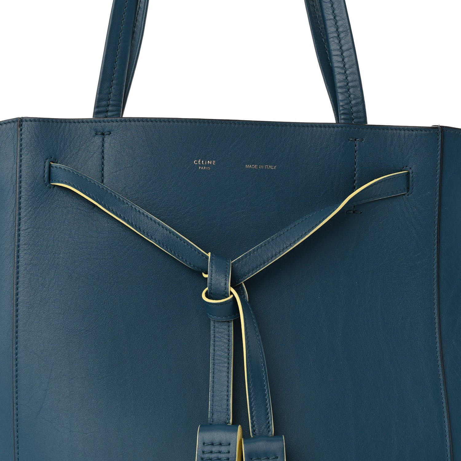 Celine Smooth Calfskin Small Tassel Cabas Phantom Deep Blue 7 of 9