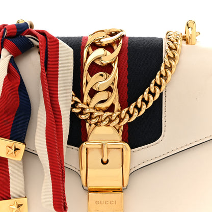 Gucci Calfskin Mini Sylvie Chain Shoulder Bag White 8 of 12