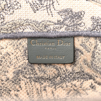 Christian Dior Canvas Embroidered Medium Dioriviera Toile De Jouy Book Tote Gray 6 of 14