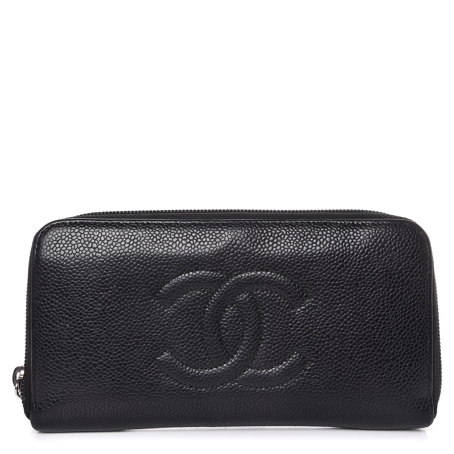 Chanel Caviar Large Timeless CC Zip Around Wallet Black 1 of 9