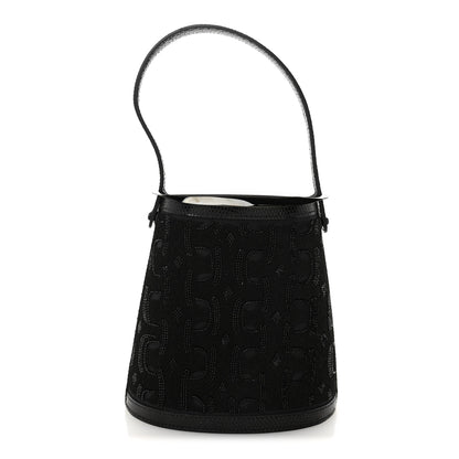 Hermes Lizard Embroidered Stromboli Black 1 of 10