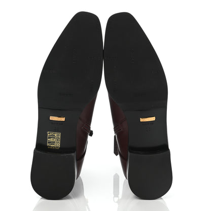 Gucci Calfskin Womens GG Ankle Boots 38 Vintage Bordeaux 9 of 10