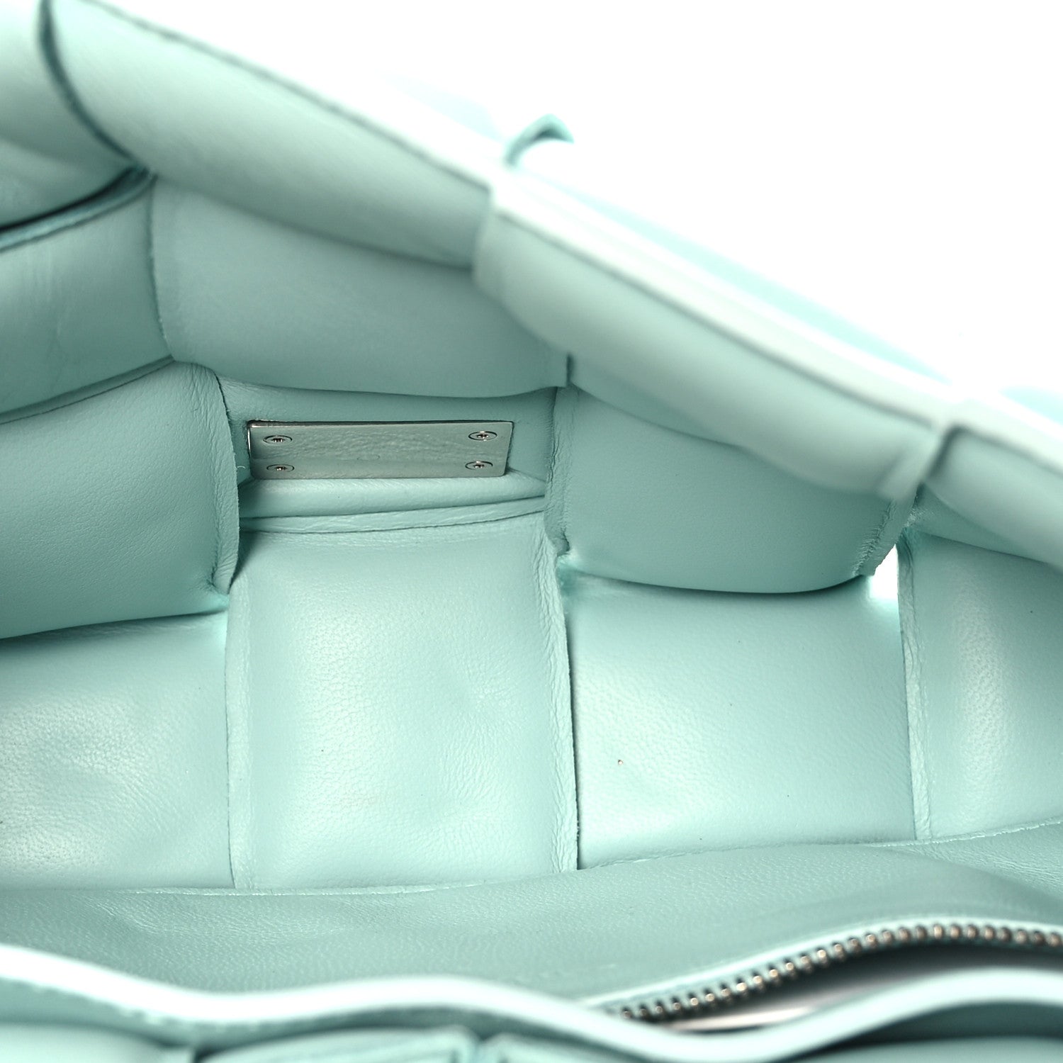 Bottega Veneta Lambskin Maxi Intreccio Padded Chain Cassette Crossbody Bag Spearmint 5 of 8