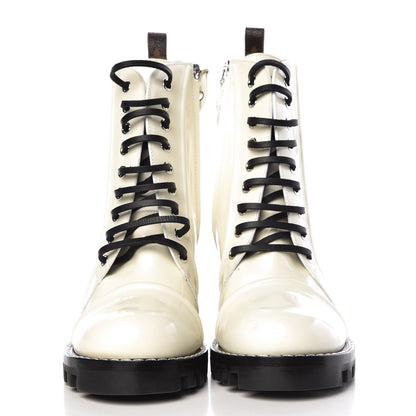 Louis Vuitton Patent Calfskin Spaceship Star Trail Ankle Boots 39.5 White 2 of 11