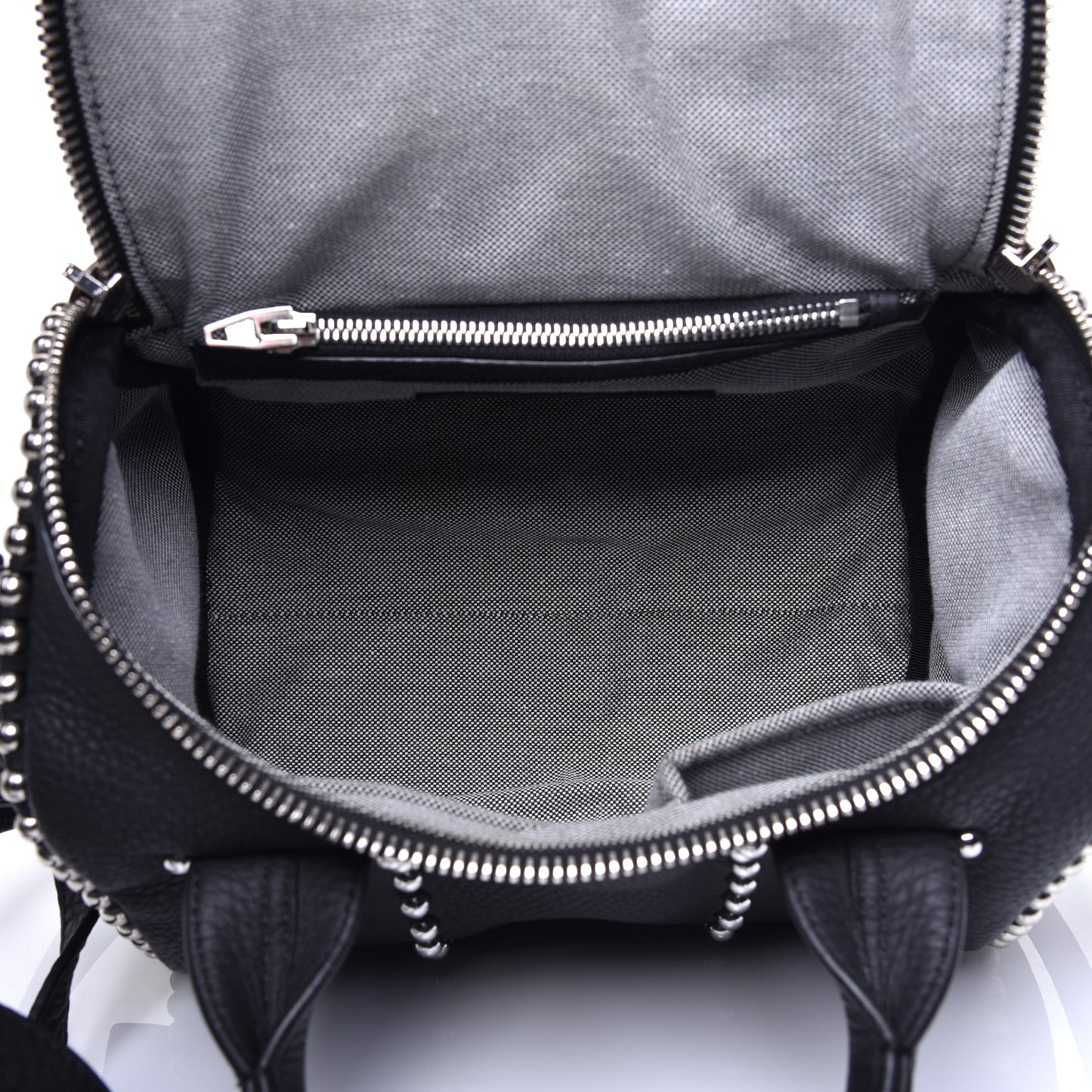 Calfskin Studded Rockie Matte Black Rhodium Hardware