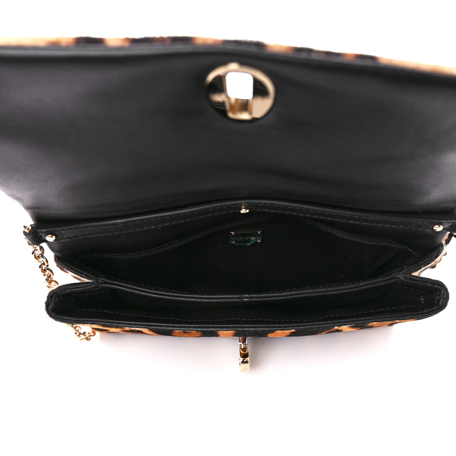 Dolce & Gabbana Calf Hair Leopard Print Chain Clutch 5 of 9